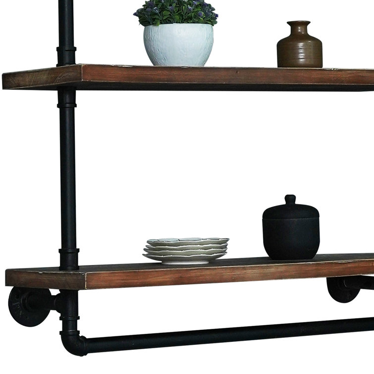 Williston Hayka 3 Piece Pine Solid Wood Floating Shelf Wayfair